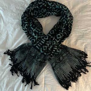 Mutiara Bali Scarf/wrap 62” x 45” with 3” fringe